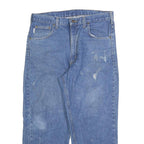 CARHARTT Mens Relaxed Blue Denim Jeans W36 L27 Classic Cotton Blend Zip