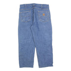 CARHARTT Mens Relaxed Blue Denim Jeans W36 L27 Classic Cotton Blend Zip