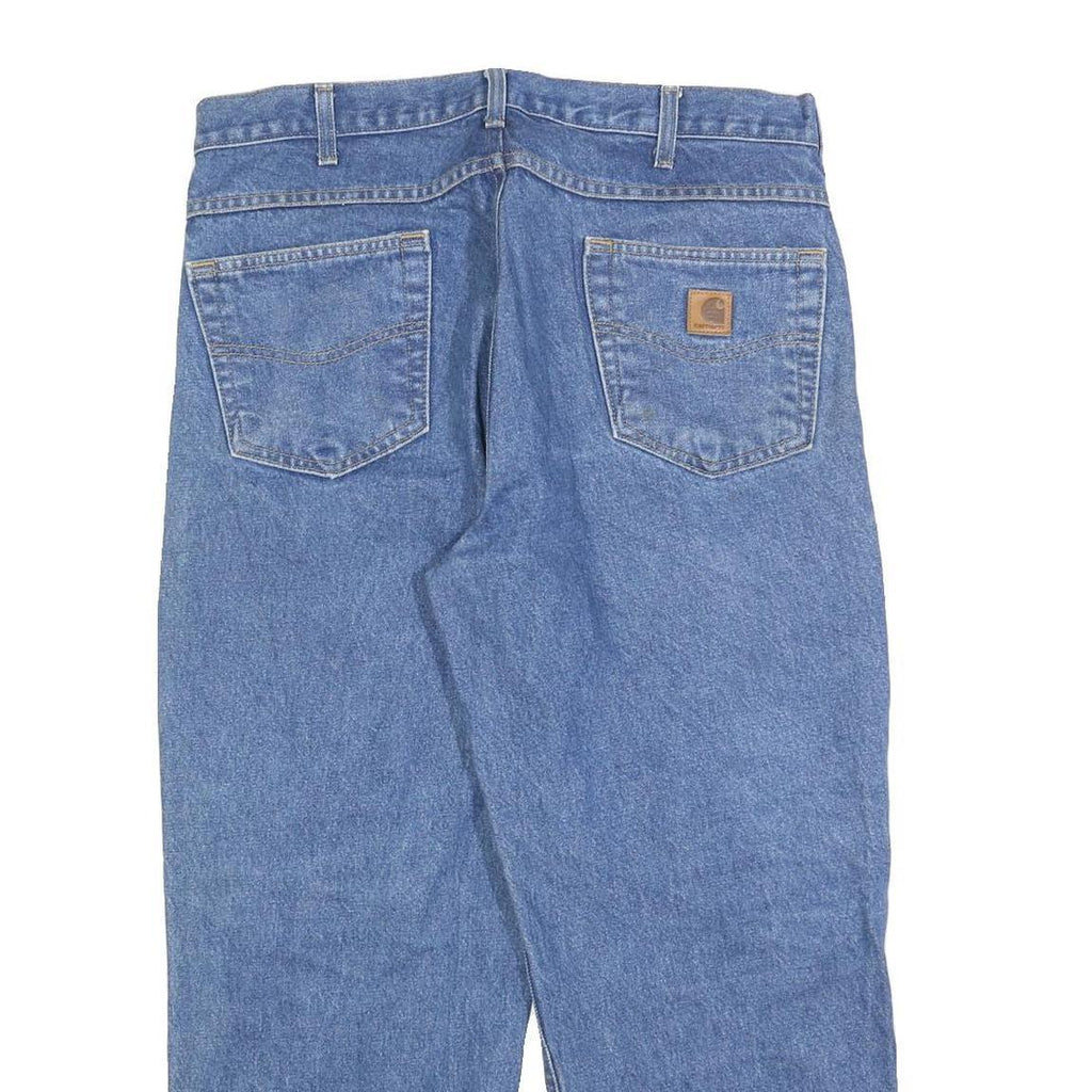 CARHARTT Mens Relaxed Blue Denim Jeans W36 L27 Classic Cotton Blend Zip