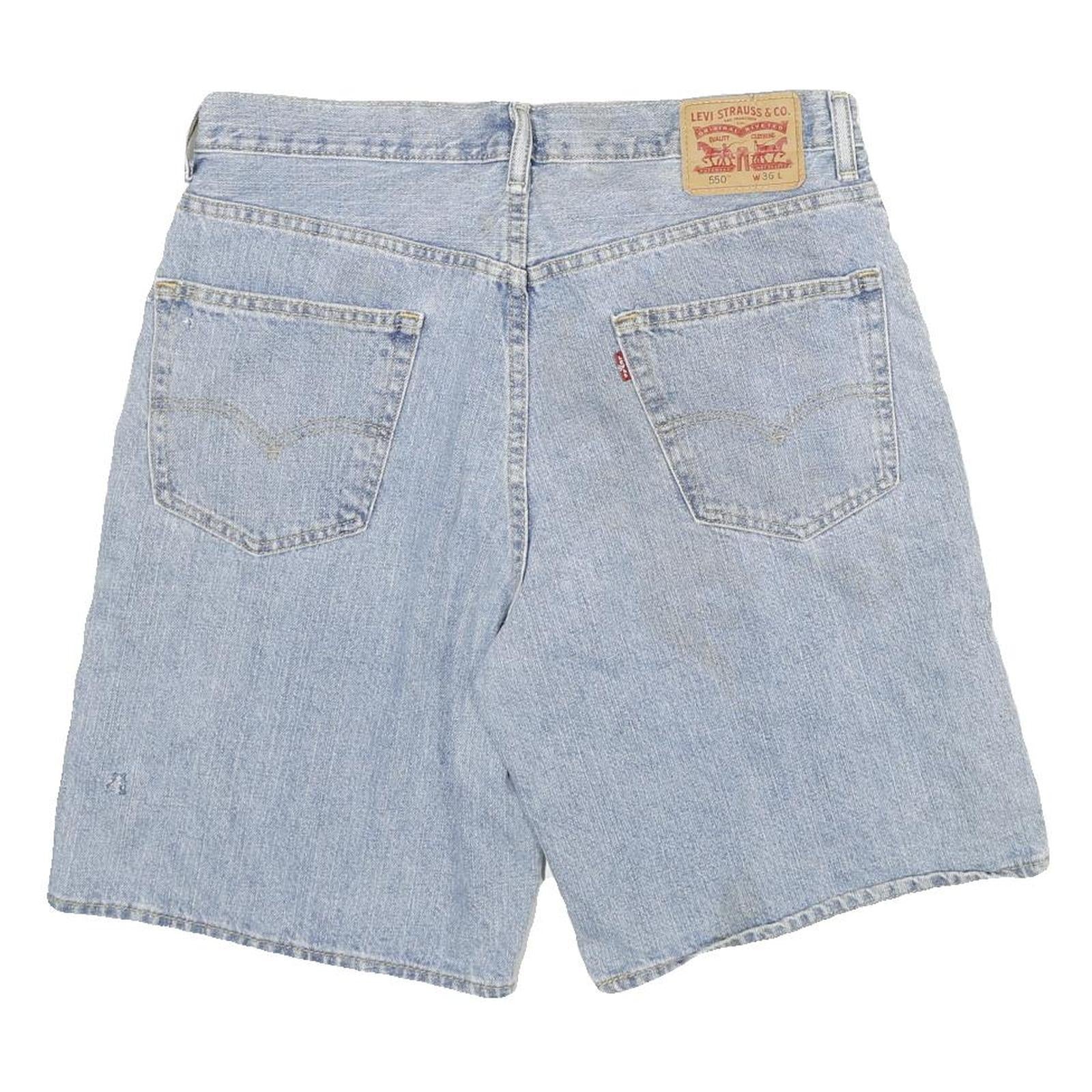 LEVI'S Mens Denim Shorts Blue 2XL W36 Classic Fit Five Pocket Style