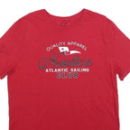 NAUTICA Mens Red Atlantic Sailing Club Graphic T-Shirt XL Short Sleeve Crew Neck
