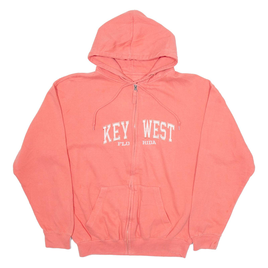 PACIFIC & COMPANY Key West Florida Womens Pink Hoodie Full Zip USA M
