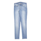 LEVI'S Womens Slim Light Blue Denim Cotton Blend Jeans W25 L32 Stretch Zip