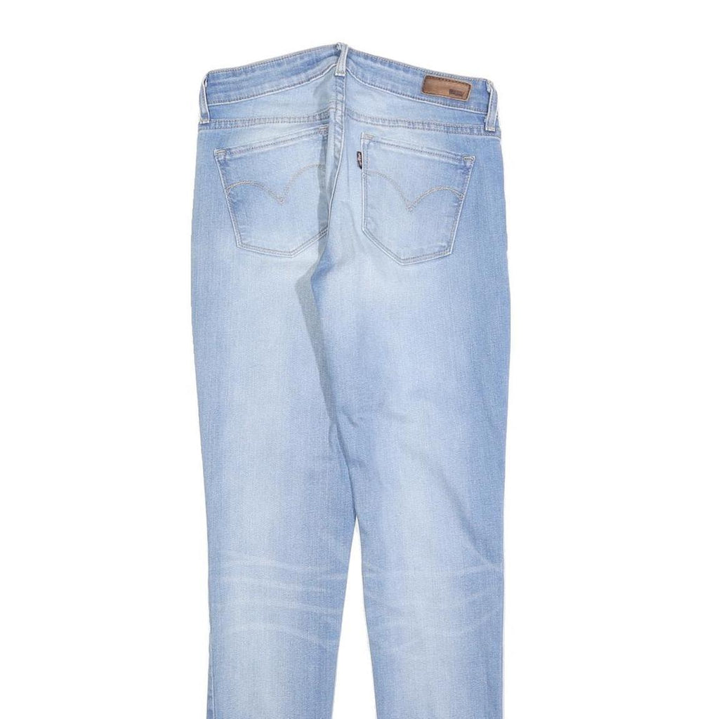 LEVI'S Womens Slim Light Blue Denim Cotton Blend Jeans W25 L32 Stretch Zip