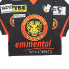 WUTHRICH Mens Black & Red SCL Tigers Hockey T-Shirt L Long Sleeve V-Neck Sports