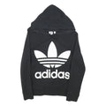ADIDAS ORIGINALS Womens Black Hoodie UK 6 Cotton Blend Pullover Sportswear