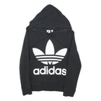 ADIDAS ORIGINALS Womens Black Hoodie UK 6 Cotton Blend Pullover Sportswear