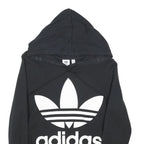 ADIDAS ORIGINALS Womens Black Hoodie UK 6 Cotton Blend Pullover Sportswear