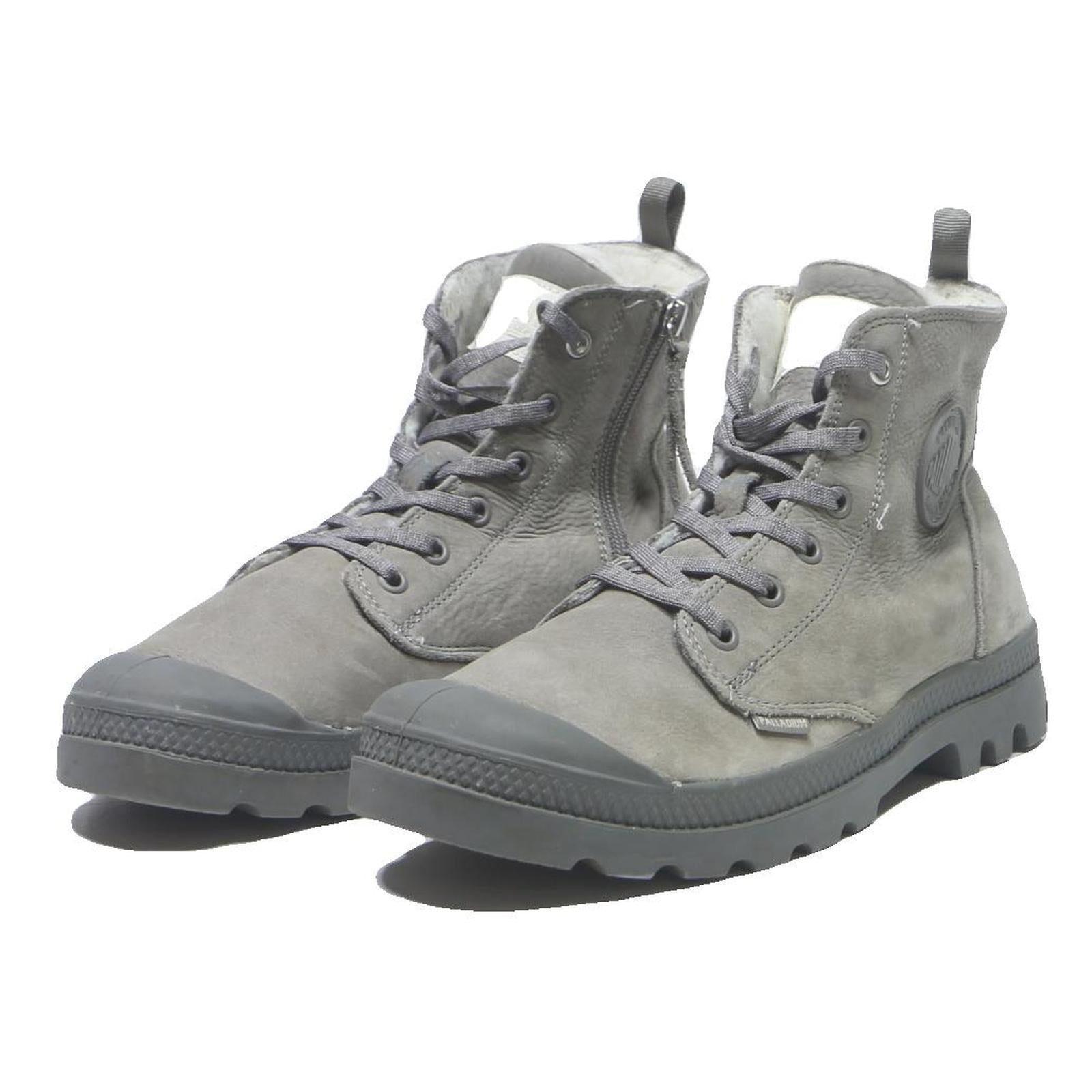 PALLADIUM Womens Lace-Up Boots Footwear Grey Synthetic UK 7 Comfort Style