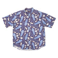 ROUNDTREE & YORKE Mens Shirt Blue Crazy Pattern XL