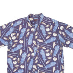 ROUNDTREE & YORKE Mens Shirt Blue Crazy Pattern XL