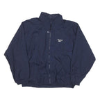 REEBOK Mens Navy Blue Training Zip Jacket XL Nylon Plain Sportswear
