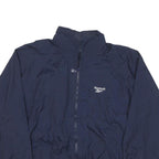 REEBOK Mens Navy Blue Training Zip Jacket XL Nylon Plain Sportswear