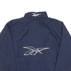REEBOK Mens Navy Blue Training Zip Jacket XL Nylon Plain Sportswear