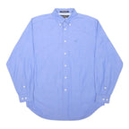 TOMMY HILFIGER Mens Blue Cotton Shirt M Button Down Collar Chest Pocket