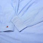 TOMMY HILFIGER Mens Blue Cotton Shirt M Button Down Collar Chest Pocket