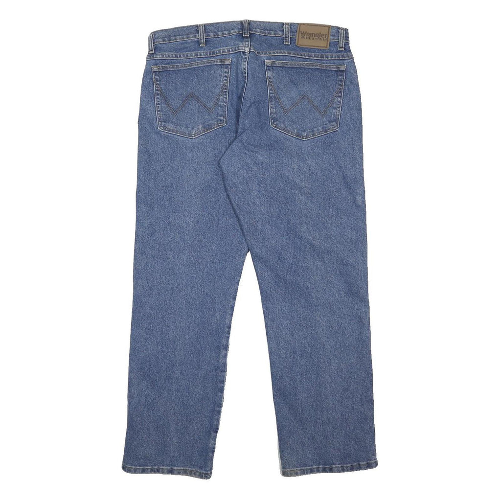 WRANGLER Mens Regular Fit Blue Denim Jeans W34 L30 Classic Zip Cotton Blend