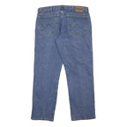 WRANGLER Mens Regular Fit Blue Denim Jeans W34 L30 Classic Zip Cotton Blend