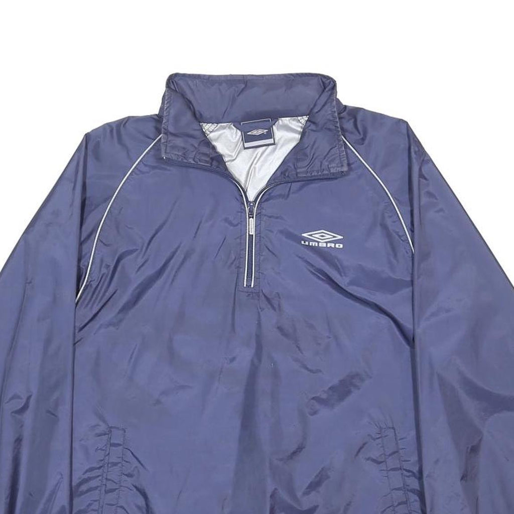 UMBRO Boys Blue Nylon Windbreaker XL Jacket Sportswear Zip Lightweight Trackwear