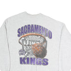 TULTEX Womens Grey Sacramento Kings Crew Neck XL Basketball Sweatshirt