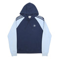 ADIDAS Mens Navy & Light Blue Hoodie S Trefoil Logo Pullover Casual Sportswear