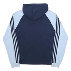 ADIDAS Mens Navy & Light Blue Hoodie S Trefoil Logo Pullover Casual Sportswear