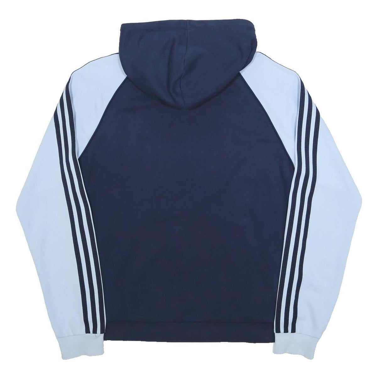 ADIDAS Mens Navy & Light Blue Hoodie S Trefoil Logo Pullover Casual Sportswear