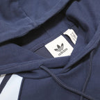 ADIDAS Mens Navy & Light Blue Hoodie S Trefoil Logo Pullover Casual Sportswear
