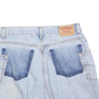 LEVI'S Womens Blue Denim Mini Skirt Cotton Raw Hem Pockets Size M