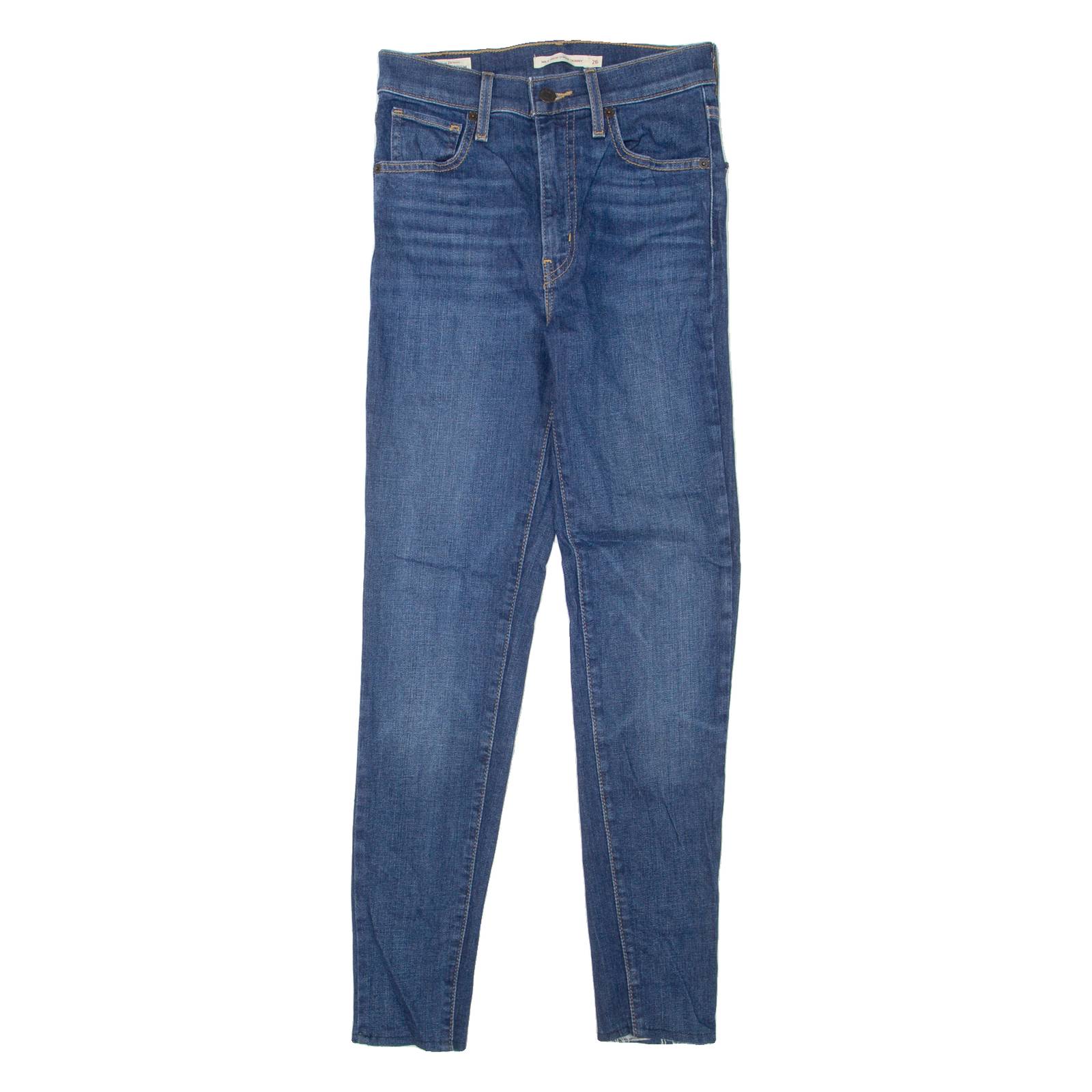 LEVI'S Mile High BIG E Womens Jeans Blue Slim Skinny W26 L27