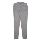 MICHAEL KORS Womens Cotton Blend Grey Slim Skinny Trousers W28 L29 Zip Pocketed