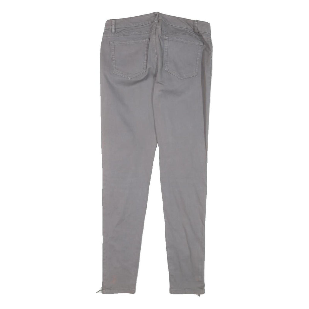MICHAEL KORS Womens Cotton Blend Grey Slim Skinny Trousers W28 L29 Zip Pocketed