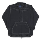 DELFY 1000 Mens Black Zip Up Jacket M Polyester Blend Outdoor Casual Lightweight