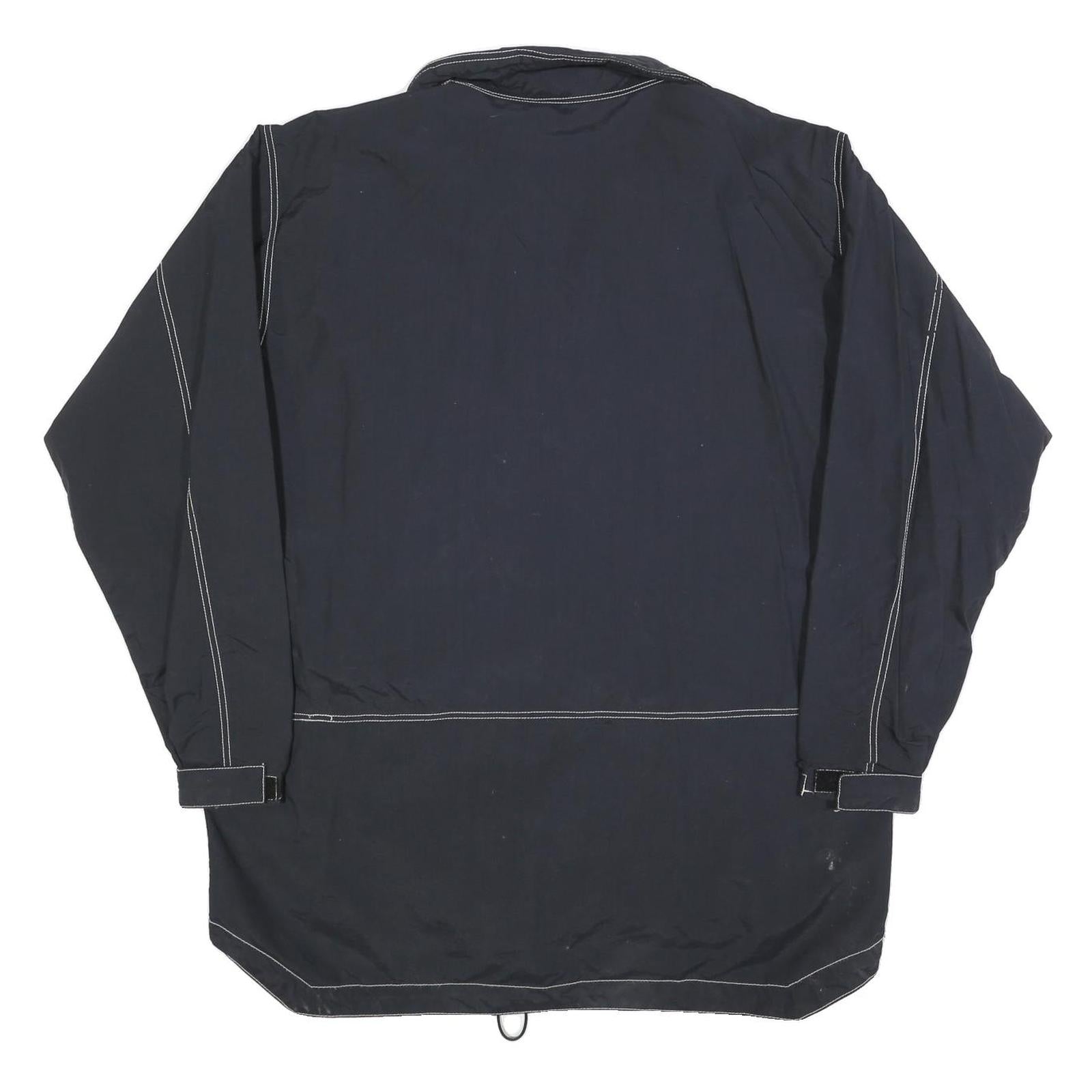 DELFY 1000 Mens Black Zip Up Jacket M Polyester Blend Outdoor Casual Lightweight