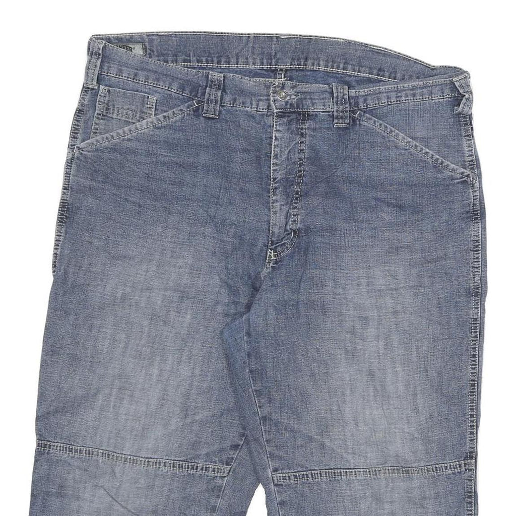PIONEER Mens Shorts Blue Casual Denim 2XL W36 Cotton Blend Relaxed Fit