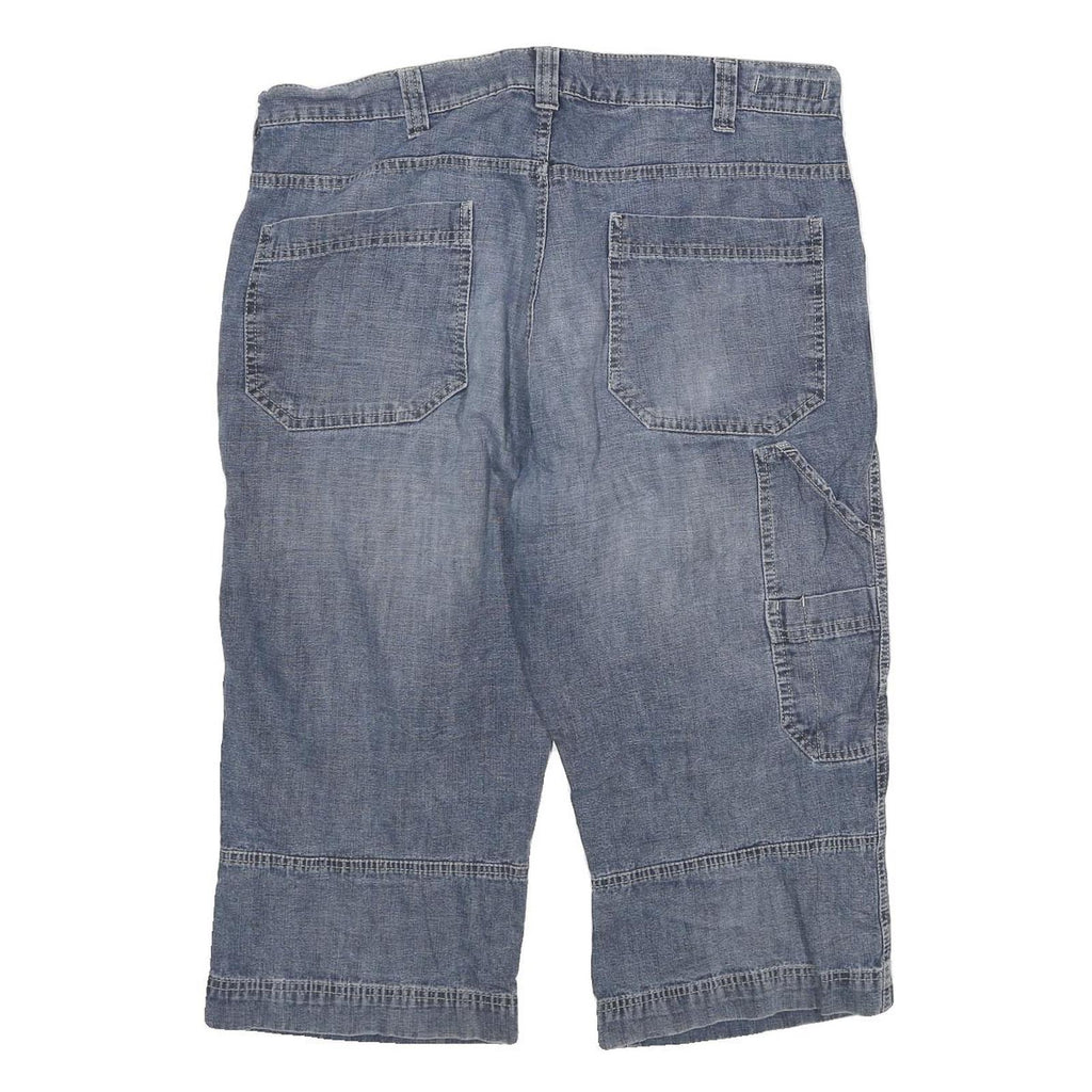 PIONEER Mens Shorts Blue Casual Denim 2XL W36 Cotton Blend Relaxed Fit