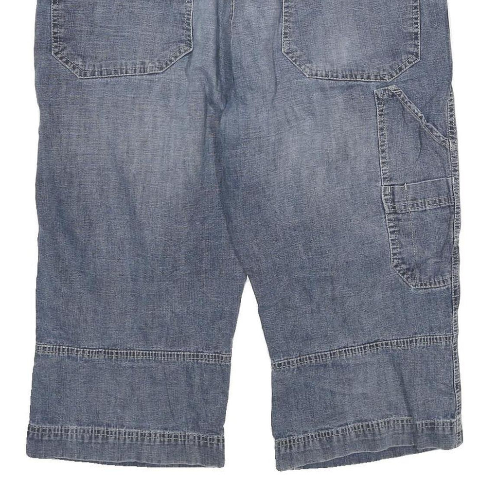 PIONEER Mens Shorts Blue Casual Denim 2XL W36 Cotton Blend Relaxed Fit