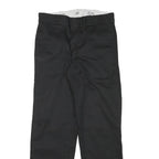 DICKIES Mens Cotton Blend Black Regular Straight Trousers W31 L29 Workwear