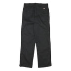 DICKIES Mens Cotton Blend Black Regular Straight Trousers W31 L29 Workwear
