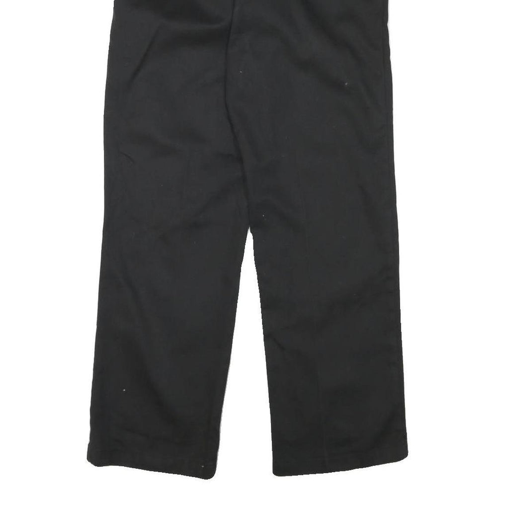 DICKIES Mens Cotton Blend Black Regular Straight Trousers W31 L29 Workwear