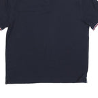 TOMMY HILFIGER Mens Navy Blue Short Sleeve Polo Shirt 2XL Classic Cotton Blend