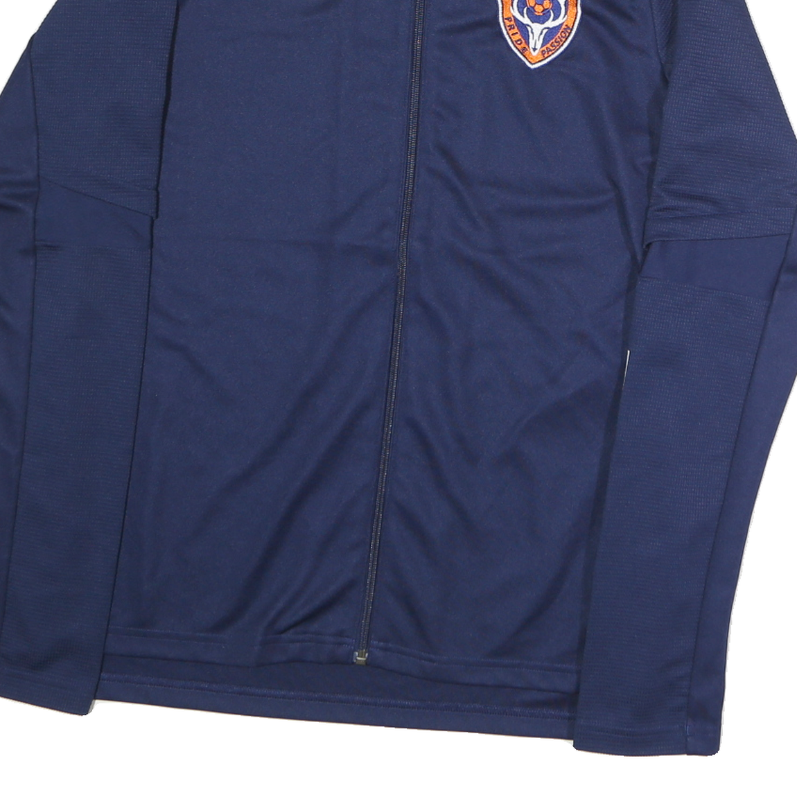 ADIDAS Mens Navy Blue Soccer Track Jacket M Polyester Zip Plain Sportswear