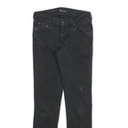 LEVI'S Womens Black Slim Skinny Denim Medium W26 L29 Cotton Blend Zip Jeans