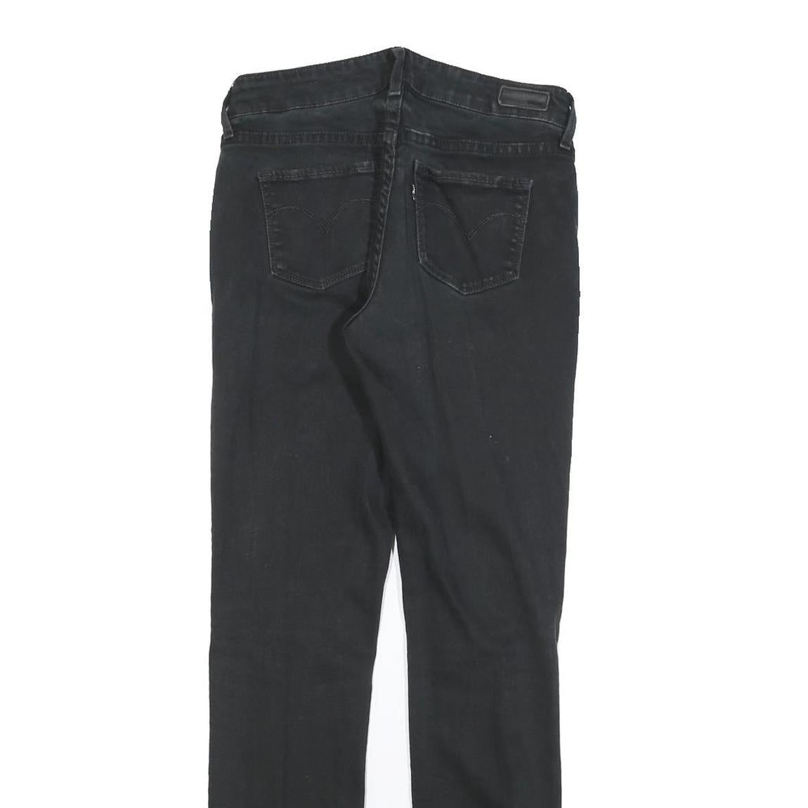 LEVI'S Womens Black Slim Skinny Denim Medium W26 L29 Cotton Blend Zip Jeans