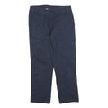 DICKIES Mens Regular Navy Blue Cotton Blend Straight Trousers W32 L30 Workwear