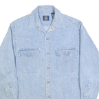 GAP Mens Light Blue Denim Shirt S Button Pocket Casual Cotton Blend