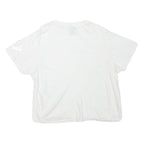 TRUE RELIGION Womens White Graphic T-Shirt L Short Sleeve Crew Neck Logo