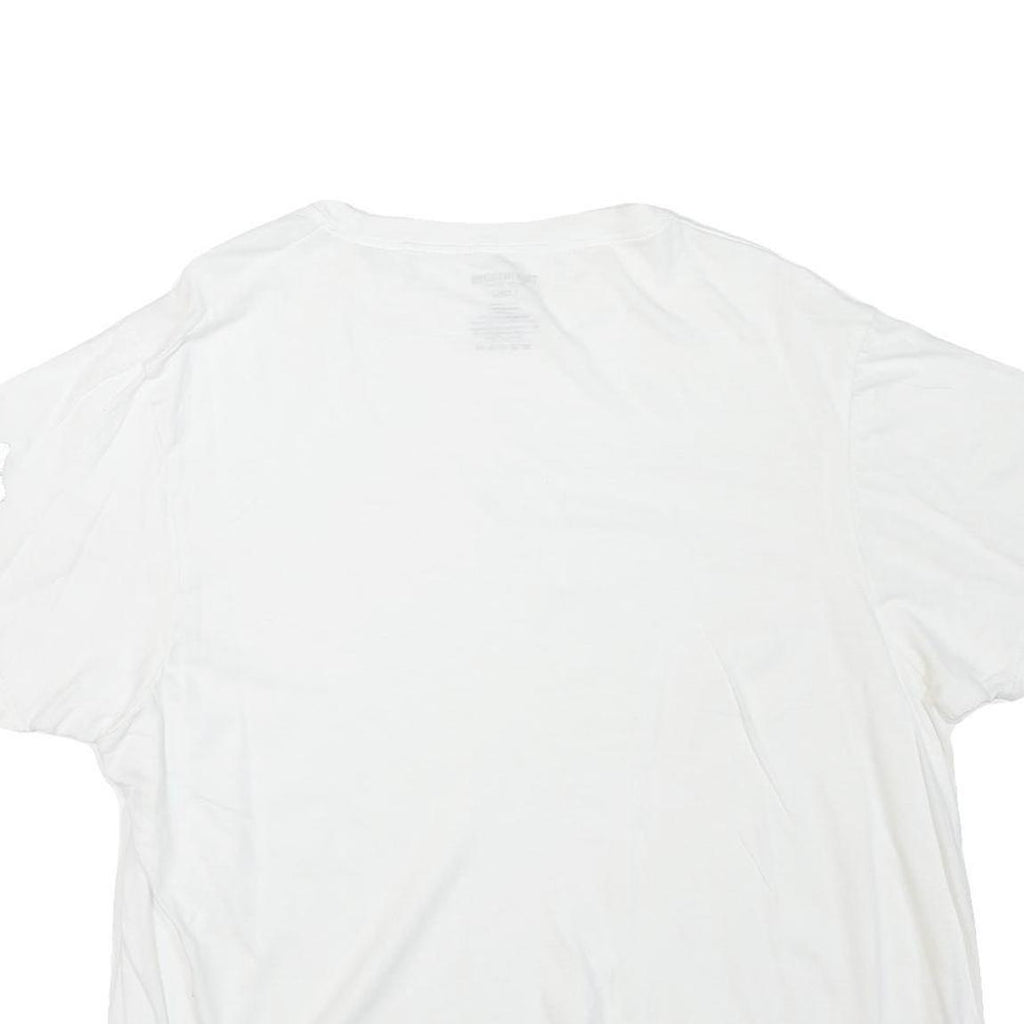 TRUE RELIGION Womens White Graphic T-Shirt L Short Sleeve Crew Neck Logo