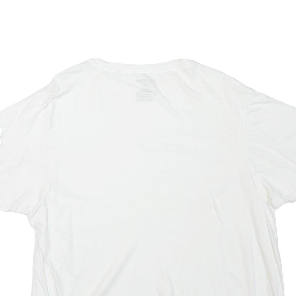 TRUE RELIGION Womens White Graphic T-Shirt L Short Sleeve Crew Neck Logo