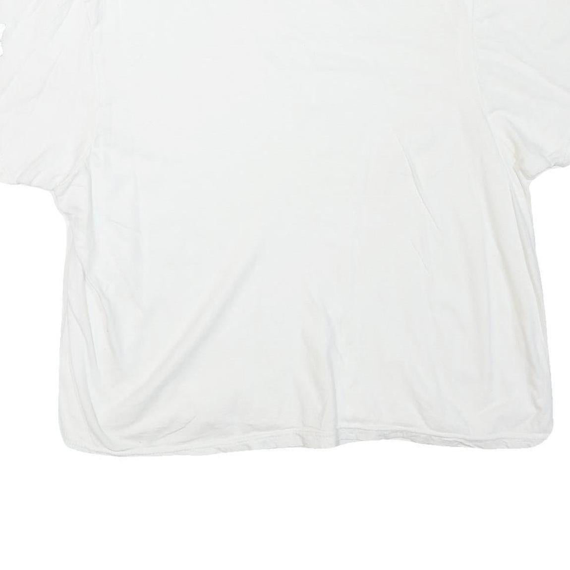 TRUE RELIGION Womens White Graphic T-Shirt L Short Sleeve Crew Neck Logo